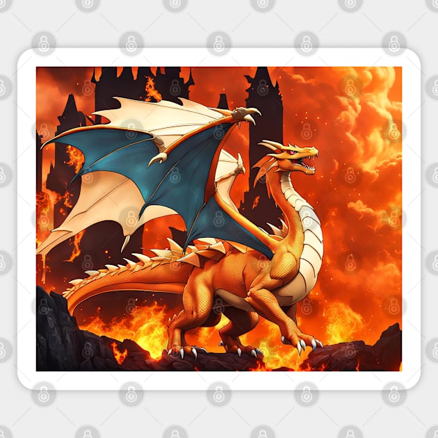 Fire-type Kanto starter Sticker by CodigoCero